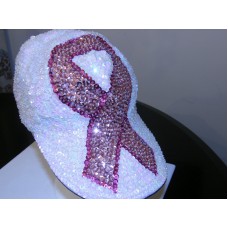 SEQUIN BREAST CANCER CAP GREAT GLITTERING HAT PERFECT FOR THE CANCER WALKS NEW   eb-90922607